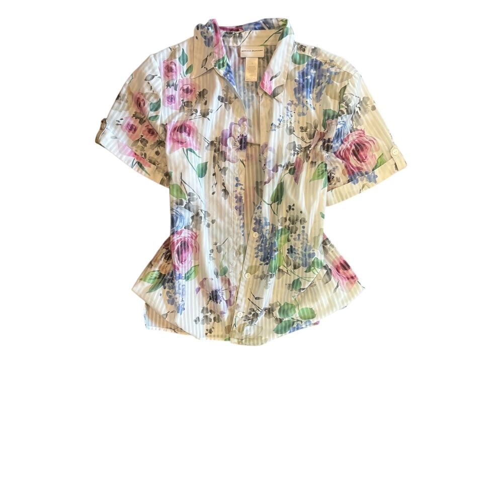 Floral Button-Up Shirt - Size Large - Classic - Preppy